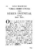 Variae observationes circa series infinitas