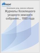 Журналы Козелецкого уездного земского собрания... 1865 года
