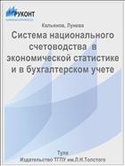 Система национального счетоводства  в экономической статистике и в бухгалтерском учете   