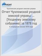 Отчет Чухломской уездной земской управы ... [Уездному земскому собранию] за 1878 год