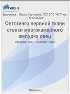 Онтогенез нервной ткани стенки многокамерного желудка овец