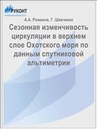 Сезонная изменчивость циркуляции в верхнем слое Охотского моря по данным спутниковой альтиметрии