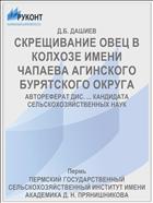 СКРЕЩИВАНИЕ ОВЕЦ В КОЛХОЗЕ ИМЕНИ ЧАПАЕВА АГИНСКОГО БУРЯТСКОГО ОКРУГА