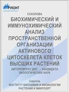 БИОХИМИЧЕСКИЙ И ИММУНОХИМИЧЕСКИЙ АНАЛИЗ ПРОСТРАНСТВЕННОЙ ОРГАНИЗАЦИИ АКТИНОВОГО ЦИТОСКЕЛЕТА КЛЕТОК ВЫСШИХ РАСТЕНИЙ