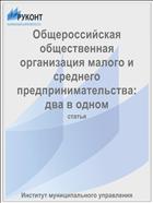 Общероссийская общественная организация малого и среднего предпринимательства: два в одном