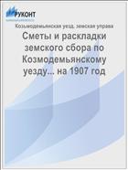 Сметы и раскладки земского сбора по Козмодемьянскому уезду... на 1907 год