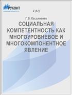 СОЦИАЛЬНАЯ КОМПЕТЕНТНОСТЬ КАК МНОГОУРОВНЕВОЕ И МНОГОКОМПОНЕНТНОЕ ЯВЛЕНИЕ