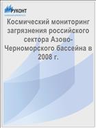 Космический мониторинг загрязнения российского сектора Азово-Черноморского бассейна в 2008 г.