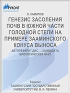 ГЕНЕЗИС ЗАСОЛЕНИЯ ПОЧВ В ЮЖНОЙ ЧАСТИ ГОЛОДНОЙ СТЕПИ НА ПРИМЕРЕ ЗААМИНСКОГО КОНУСА ВЫНОСА