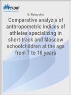Comparative analyzis of anthropometric indices of athletes specializing in short-track and Moscow schoolchildren at the age from 7 to 16 years