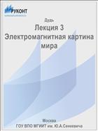 Лекция 3 Электромагнитная картина мира