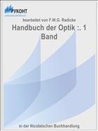Handbuch der Optik :. 1 Band