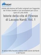 Istorie della cita di Firenze di Lacopo Nardi. Vol. 1