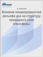 Влияние неоднородностей рельефа дна на структуру приводного слоя атмосферы