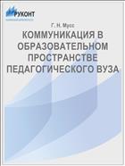 КОММУНИКАЦИЯ В ОБРАЗОВАТЕЛЬНОМ ПРОСТРАНСТВЕ  ПЕДАГОГИЧЕСКОГО ВУЗА