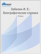 Забелин И. Е.: Биографическая справка