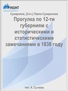 Прогулка по 12-ти губерниям с историческими и статистическими замечаниями в 1838 году