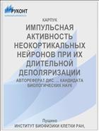 ИМПУЛЬСНАЯ АКТИВНОСТЬ НЕОКОРТИКАЛЬНЫХ НЕЙРОНОВ ПРИ ИХ ДЛИТЕЛЬНОЙ ДЕПОЛЯРИЗАЦИИ