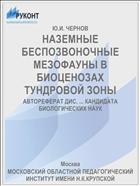 НАЗЕМНЫЕ БЕСПОЗВОНОЧНЫЕ МЕЗОФАУНЫ В БИОЦЕНОЗАХ ТУНДРОВОЙ ЗОНЫ