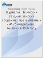 Журналы... Мценских уездных земских собраний... чрезвычайных и 41-го очередного... бывших в 1906 году