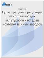 Культ предков и рода одна из составляющих культурного наследия монголоязычных народов
