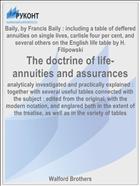The doctrine of life-annuities and assurances
