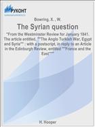 The Syrian question