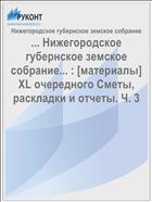 ... Нижегородское губернское земское собрание... : [материалы] XL очередного Сметы, раскладки и отчеты. Ч. 3