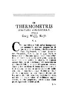 De thermometris dissertatio experimentalis