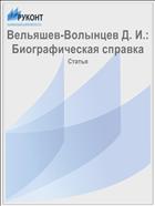 Вельяшев-Волынцев Д. И.: Биографическая справка