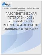 ПАТОГЕНЕТИЧЕСКАЯ ГЕТЕРОГЕННОСТЬ ИШЕМИЧЕСКОГО ИНСУЛЬТА И ОТКРЫТОЕ ОВАЛЬНОЕ ОТВЕРСТИЕ