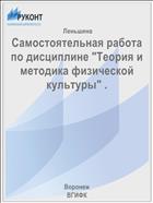 Самостоятельная работа по дисциплине 