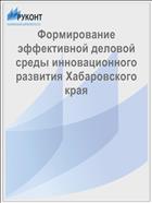 Формирование эффективной деловой среды инновационного развития Хабаровского края